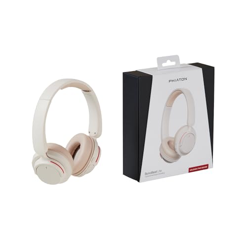 Image of Phiaton PPU-BN0300WH01 BonoBeats Lite Bluetooth On-Ear Headphones with Microphone, Digital Hybrid Active Noise Canceling, PPU-BN0300 (Beige)