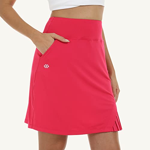 Image of MoFiz Women's 20 inch Knee Length Golf Skorts Athletic Skirts Summer Casual Active Workout Sports Tennis Skirt with 4 Pockets