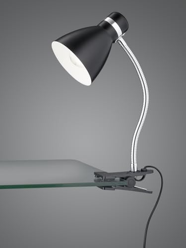 Lampe à pince Harvey manque de place bureau flexible métal noir E27 - 3