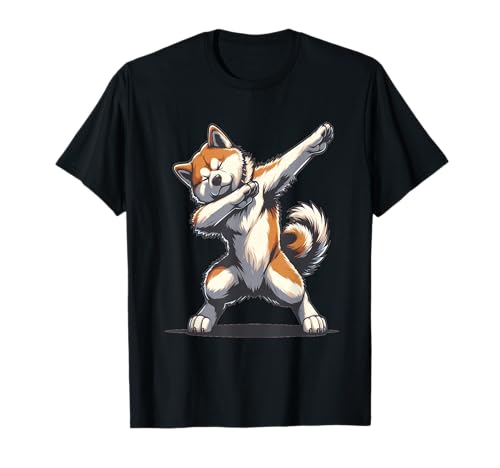 Dab Akita Inu Perro Dabbing Bailando Camiseta