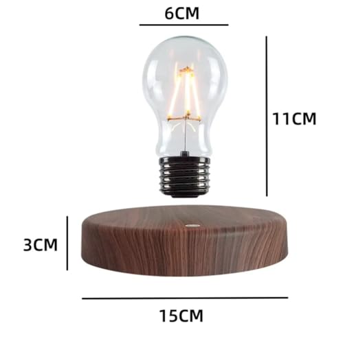 Image of QAWACHH Magnetic Levitation Lamp Creativity Floating Glass LED Bulb Home Office Desk Decoration Birthday Gift Table Novelty Night Light