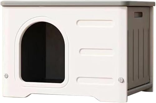 ペットハウス 北欧スタイル アウトドア防水防寒 犬猫両用 四季多用途 組立て簡単 (グレー)