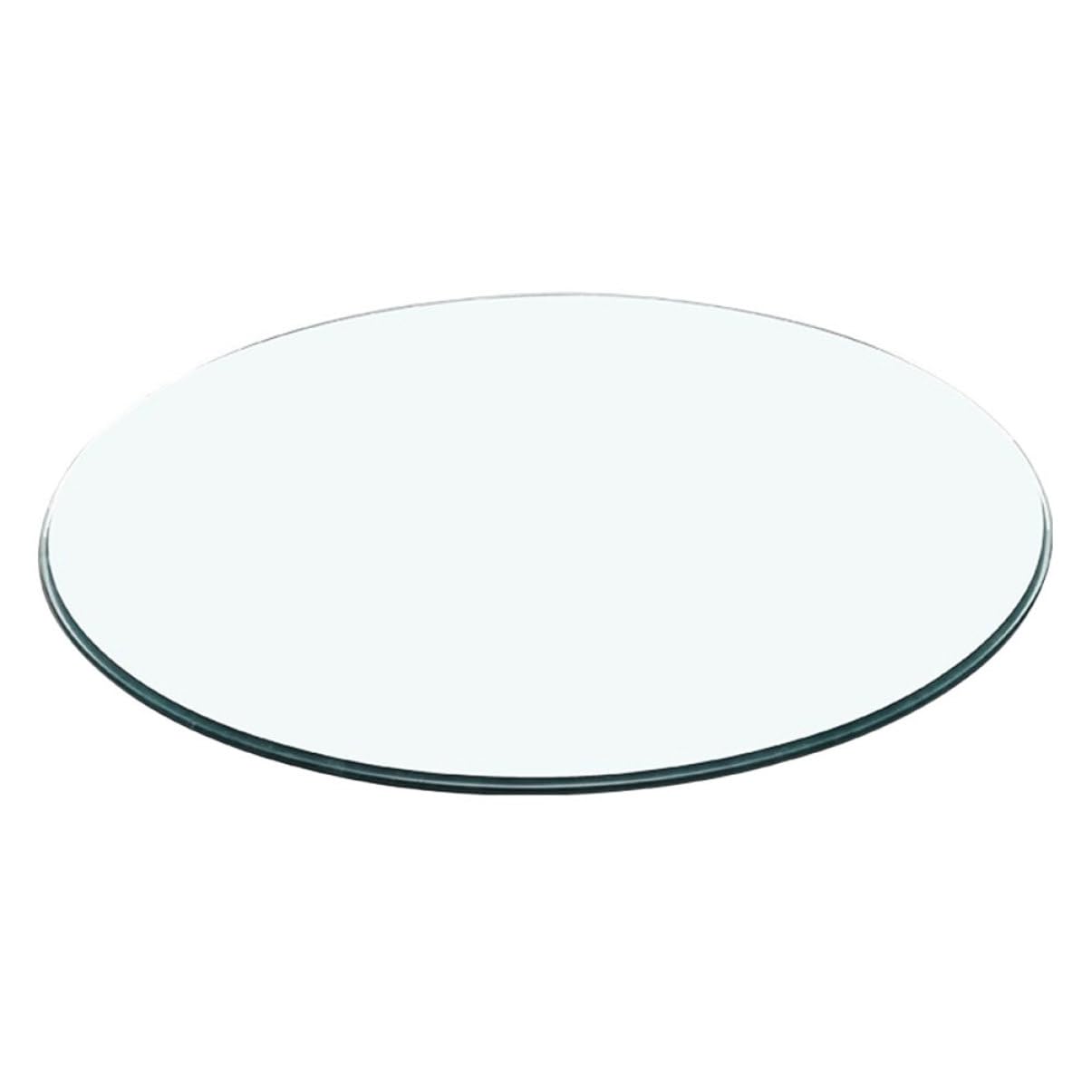 Plateau de table rond verre transparent plaque protection table de café