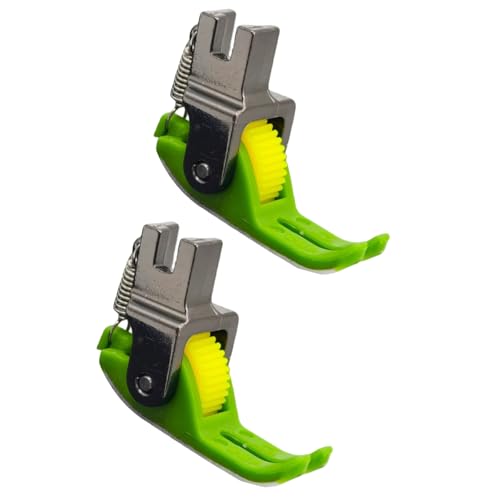 Guaber 2Pcs Flat Car Roller Foot Sewing Presser Feet Sewing Machine Accessories For Shirts Curtains Bedding Fabric Stitching Roller Presser Foot