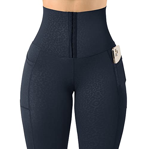 MOOSLOVER Women Corset High Waisted Leggings with Pockets Tummy Control Body Shaper Yoga Pants2