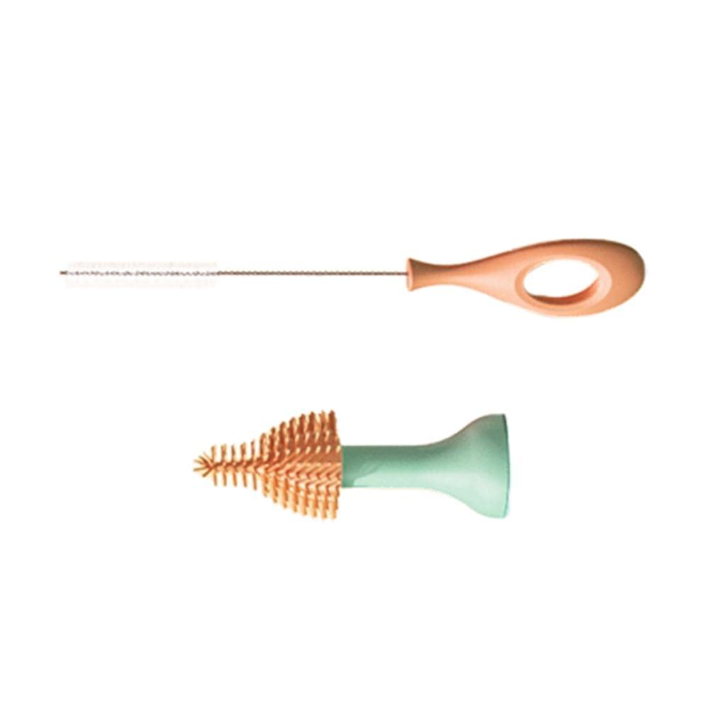 Yajuyi Spazzola per Elettrica in Silicone Ricaricabile Portatile per Neonato, Arancio Verde