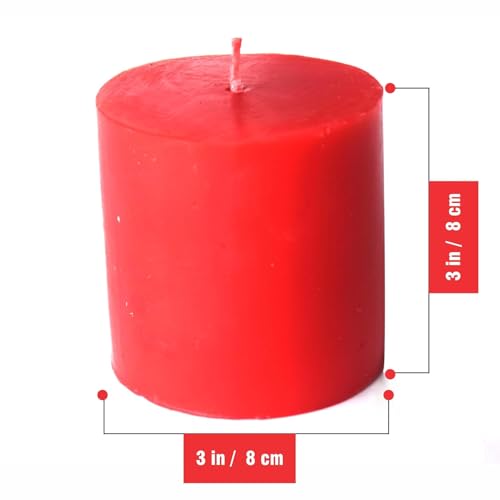 Image of Pure Source India Scented Pillar Candle (3X3 INCH) Decorative Candle for Living Room, Diwali Decor, Gifting, Spa & Meditation (Rose)