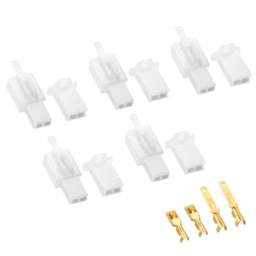 カプラー 2極 コネクター 110型 平型端子セット 平端子 2.8mm オス メス 配線接続 車 バイク スピーカー ターミナル ロック付 2極コネクター+110型端子 10組