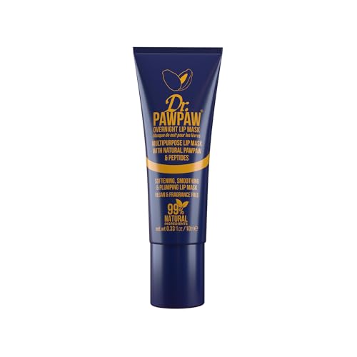 Dr. PawPaw Multipurpose Overnight Lip Mask - Lip Sleeping Mask with Peptides - Natural Moisturizer for Plumping - Cruelty Free - 0.33 oz