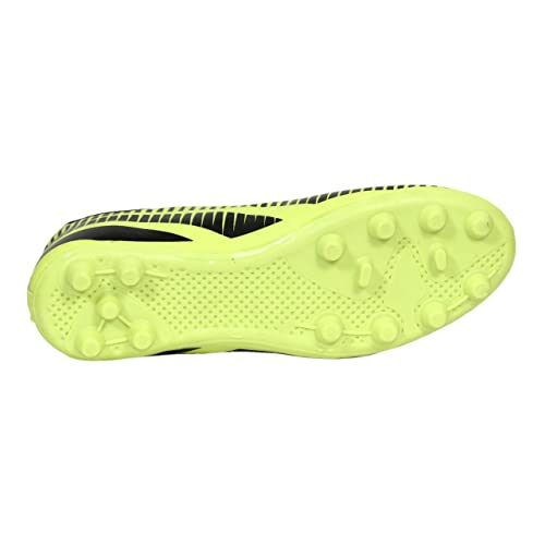 Image of Victall Unisex PU Green Black Football Shoes /Soccer Shoes