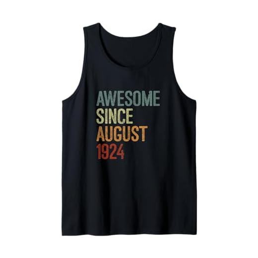 Impresionante desde agosto de 1924, regalo de cumpleaños divertido retro Camiseta sin Mangas