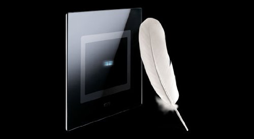 Capteur interrupteur tactile commande 1 lampe façade verre noir mural
