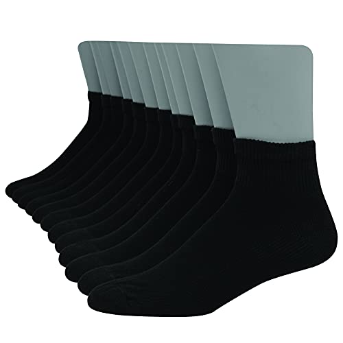 Hanes Men's FreshIQ Cool Comfort Reinforced Ankle Socks, 12-Pair Pack