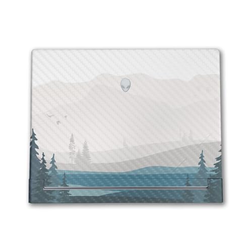 Image of Carbon Fiber Laptop Skin Compatible with Alienware X16 R2 (2024) - Tundra - Premium 3M Vinyl Protective Wrap Decal Cover - Easy to Apply | Crafted in The USA by MightySkins