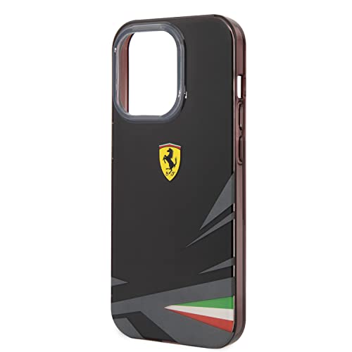 Image of CG MOBILE Ferrari iPhone 14 Pro Max Case [Official Licensed] Aperta in Leather & Carbon Fiber Protective Case /Cover Designed for iPhone 14 Pro Max (6.7-Inch) 2022 - Black