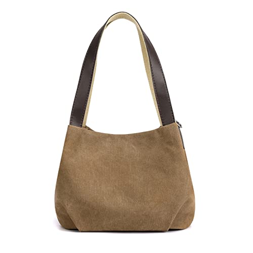 Image of CORIOS Women Underarm Bag Canvas Handbag Ladies Top Handle Bag Casual Clutch Tote Bag
