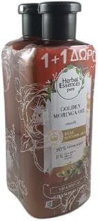 شامبو بيور 2 × 400 مل ثنائي زيت المورينغا الذهبي من هربل ايسنسز