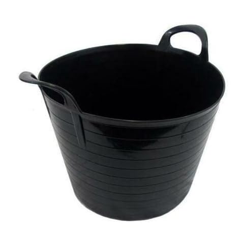 VTL® 42 LITRE FLEXI BASKET LARGE TUB GARDEN CONTAINER FLEXIBLE STORAGE BUCKET CHEAP! (Black) Cover