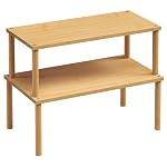 VERTORGAN 2 Pack Cabinet Organizer Shelf,Bamboo Countertop(Large,Natural)