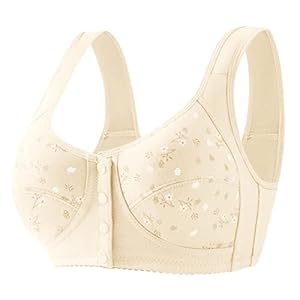 Daisy Bras for Women Front Closure Bras Push Up Bra No Underwire Plus Size Front Button Comfort Bra