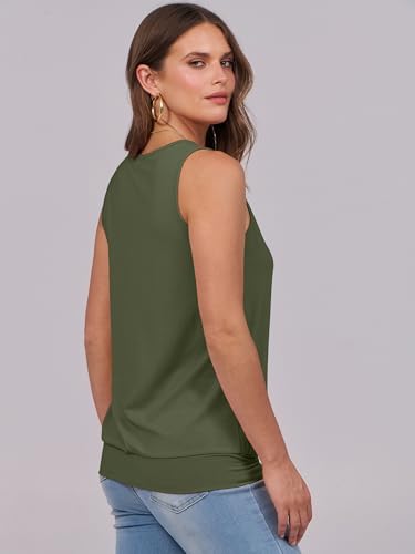 Image of ANRABESS Women Tank Tops Summer V Neck Sleeveless Casual Loose Fit Cute Cami Basic T Shirts Solid Tees 2026 Trendy Outfits