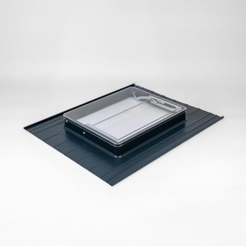 Ventana de acceso al techo para ático sin acondicionar, 66 x 53 cm, cristal sintético irrompible, gris antracita RAL 7016 – LPP TERRALUZ