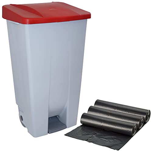 Conteneur de recyclage WELLHOME bac de tri sélectif marron avec sacs de tri