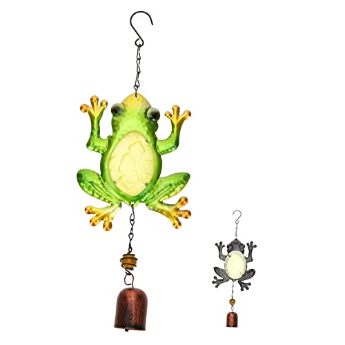 UPKOCH Éolienne en Métal Forme Grenouille pour Extérieur, Jardin Et Terrasse, Pendentif Cloche Suspendu, Décor Artisanal Sonore Relaxant