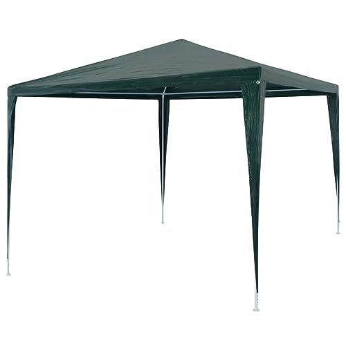 Tienda de campaña para fiestas al aire libre, 3 x 3 m, de polietileno, color verde, refugio para eventos, barbacoa, boda y camping