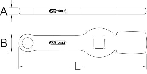 KS Tools 3/4’ Schlag-Zwölfkant-Schlüssel mit 2 Schlagflächen, 26mm