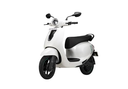 Image of Chetak C2501 by Bajaj Auto High Speed Electric Scooter with charger - Moon White - Ex-Showroom