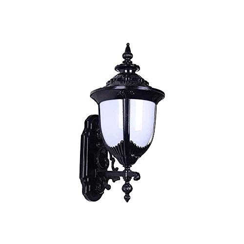 Lumière murale plug-in extérieure rétro étanche en verre et aluminium