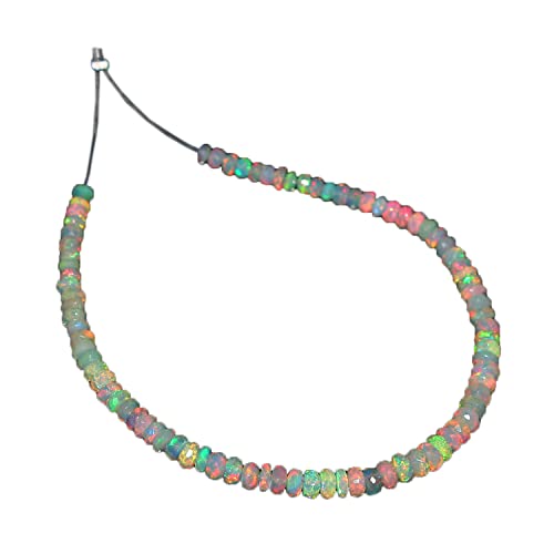 Perles d'opale éthiopienne de feu Welo haut de gamme à facettes pour collier et bracelet