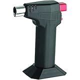 Fackelmann Soplete Flambeador, Mechero Soplete Gas para Flambear, Quemador de Gas para Gratinar, Apto para Gratinados, Salsa, Flambeados y Crema Catalana, Color Negro, 14x10 cm, 1 ud.