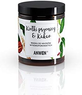 Anwen Maska do włosów Wysokoporowatych Kiełki Pszenicy i Kakao Szkło 180ml