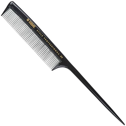 Kent 210mm Rat Tail Comb SPC82 - Professional Fine-Tooth Comb for Precision Styling Sectioning & Parting Hair