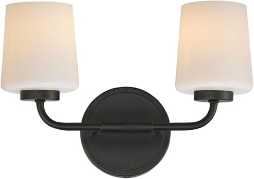 Maxim Lighting 12692WTBK Durham - 2 Light Wall Sconce-9.25 Inch Tall and 13.75 Inch Wide, Finish Color: Black