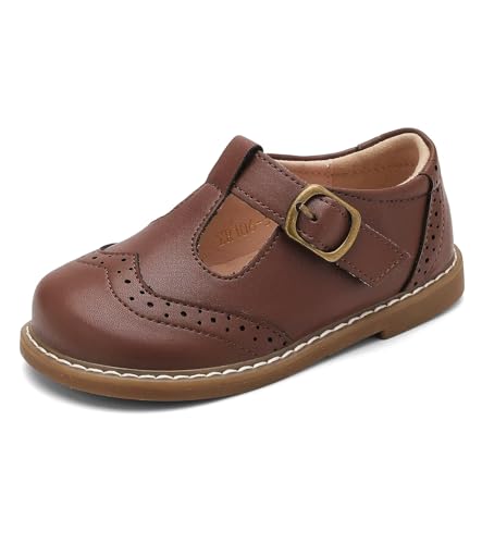 Toddler Girl Mary Jane Flat Dress Shoes Brown
