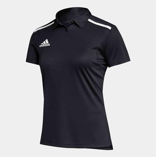adidas Team Issue Womens Polo L Black-White