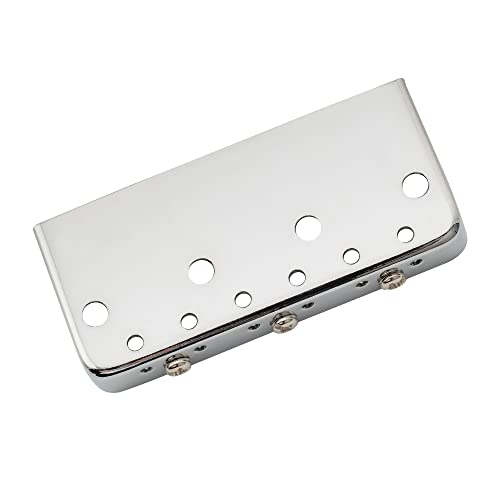 Wilkinson WTBS Short Telecaster Bridge Compensated Brass Saddles for Vintage Humbucker Tele Style Electric Guitar, Chrome - Image 3
