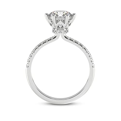 FRIENDLY DIAMONDS Lab Grown Diamond Ring For Women IGI Certified | 1-5 Carat Olivia Secret Halo Lab Diamond Ring | 14K Or 18K White, Yellow Or Rose Gold | FG-VS Quality4