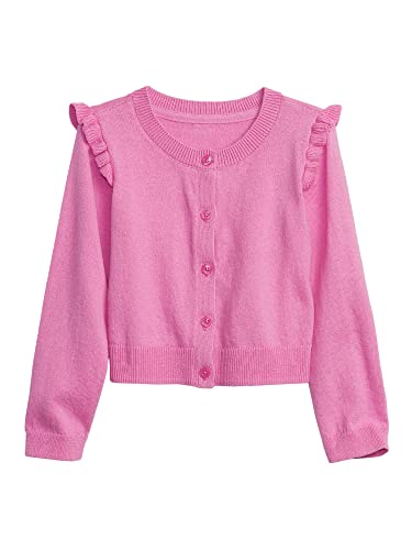GAP Baby Girls Ruffle Cardigan Pretty Pink 3-6M