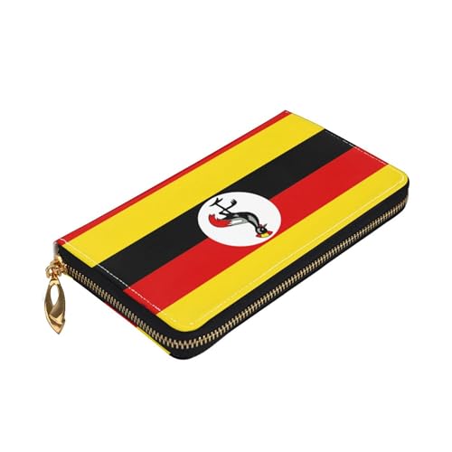 SEAEAGLE Flag of Uganda Womens Longer Wallet Card Holder Fashion Long Hand Bag