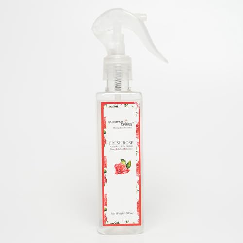 Fresh Rose White Toner | Pure Rose Water with Rose Extract & Glycerine | Natural Skin Coolant & Toner | Alcohol-Free | Hydrates, Soothes & Tones | All Skin Types – 200ml