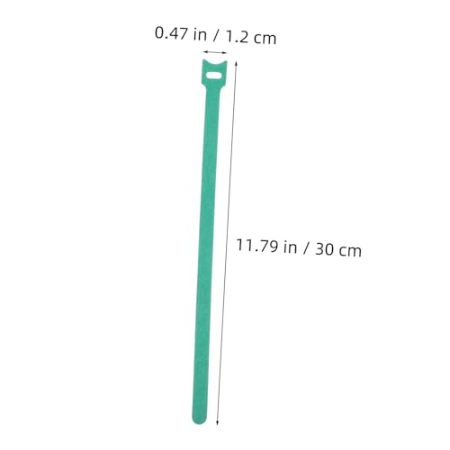GALPADA 100 piezas de ganchos y lazos para cables verde, correas reutilizables para organización de cables de electrónica y gestión de cordones bajo escritorio miniatura 2