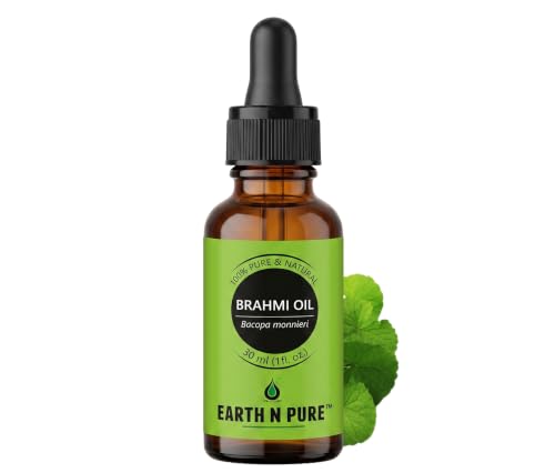 Image of Earth N Pure Brahmi Oil | Cold-Pressed | 100% Pure & Natural | Scalp Nourishment, Healthier-Looking Hair & Skin | Vegan & Cruelty-Free | 30ml