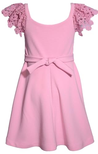 Bonnie Jean Girls Size 7-16 Lace Sleeve Scuba Knit Skater Dress2