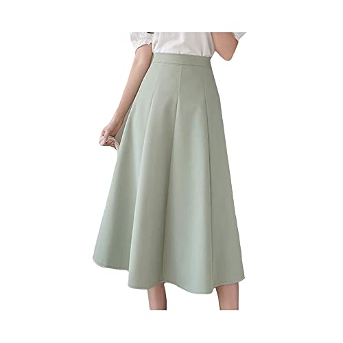Women's Mid-Length Skirt A-Type Skirt High Waist Puff Skirt