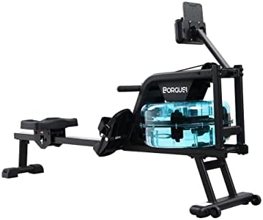 BORGUSI Classic Magnetic/Wooden Magnetic/Water Rowing Machine/for Home Use, Rower Machine with 16 Levels of Resistance, LCD Monitor & Tablet Holder