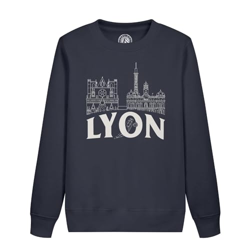 Sweatshirt enfant Lyon au style minimaliste et culturel